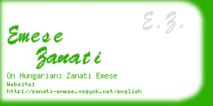 emese zanati business card